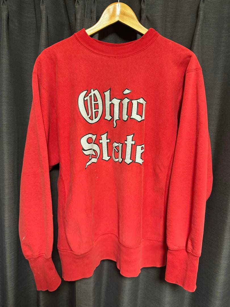 Ohio State トレーナー 赤　チャンピオン　リバースウィーブ　80s 古着 90年代 チャンピオン Champion REVERSE WEAVE リバースウィーブ