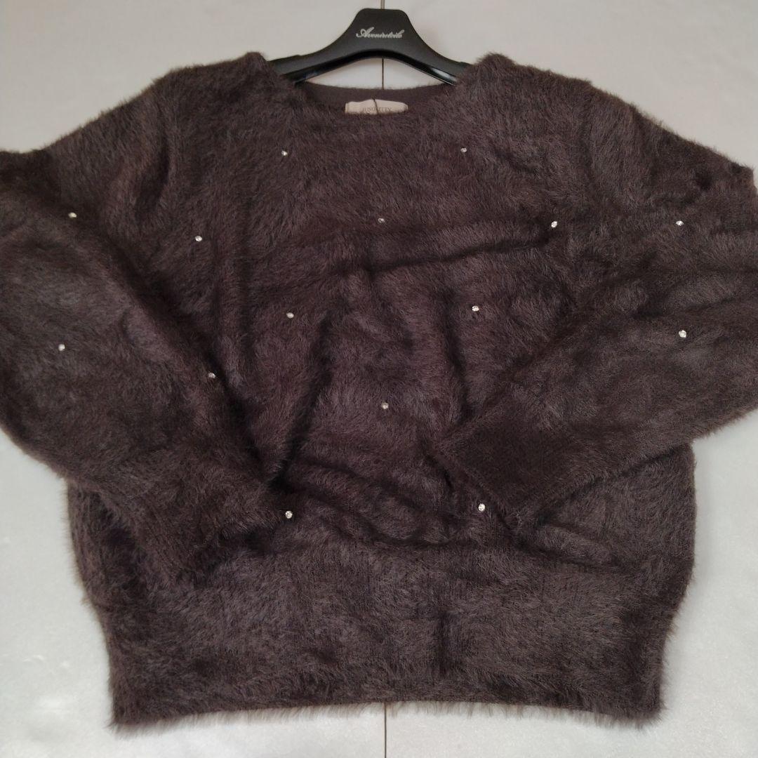 トムちゃん様専用 新品 JUSGLITTY ビジュードットフラッフィーニット