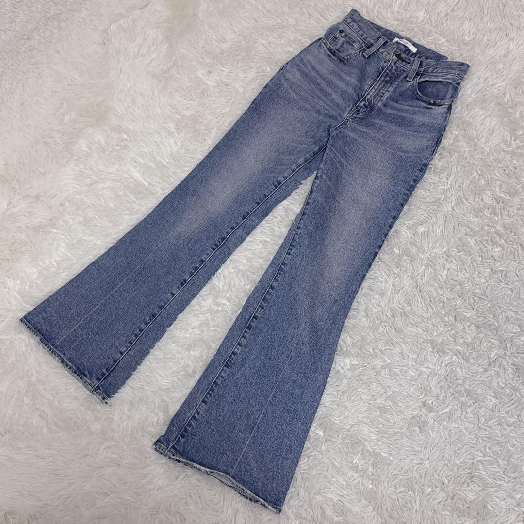 マウジー フレアデニムパンツ ストレッチ ライトブルー S MOUSSY（マウジー）の「MVS L/BLU FLARE（デニムパンツ）」 - WEAR