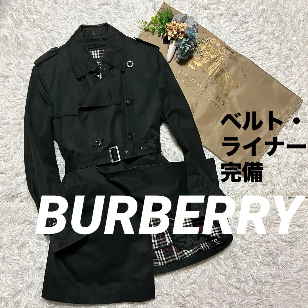 【】トレンチコート バーバリーブラックレーベル 黒 ノバチェック ライナー BURBERRY BLACK LABEL】バーバリーブラックレーベル トレンチコート