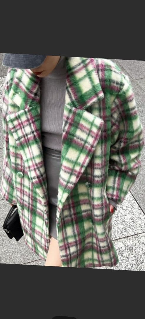 AMERI ADORABLE SHAGGY CHECK COAT　S Ameri（アメリ）の「ADORABLE SHAGGY CHECK COAT（チェスターコート
