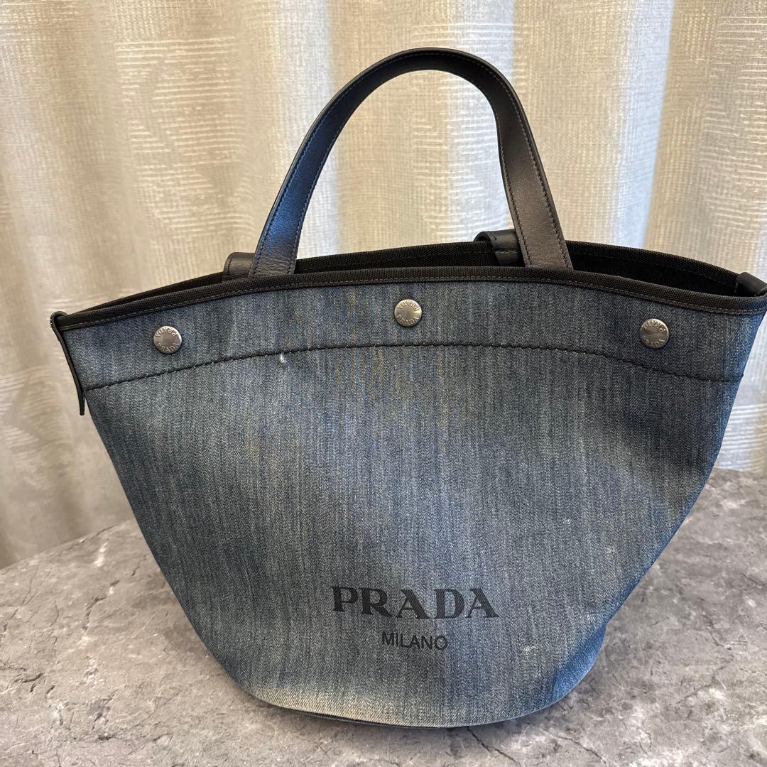 PRADA プラダ バケツ型 ハンドバッグ デニム 楽天市場】PRADA プラダ B1877B カナパ DENIM(デニム) カバン スモール