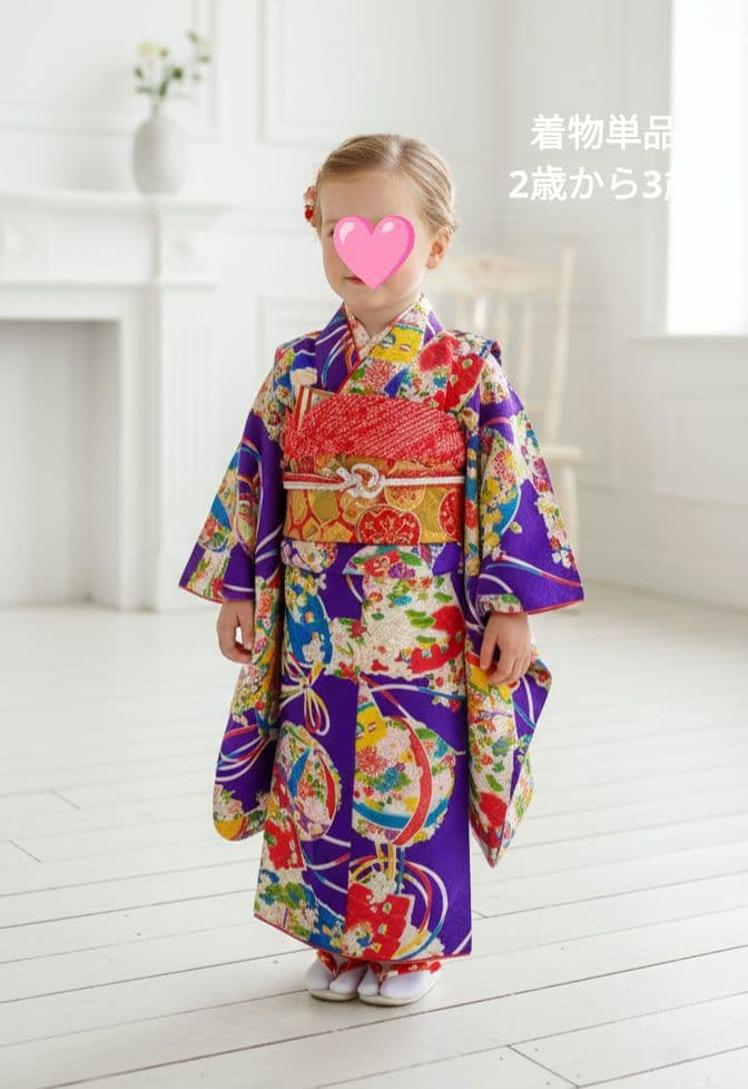 アンティーク紫に百花繚乱着物単品 アンティーク羽織 羽織 紫地 縮緬 庭園に四季の花 ワントーン 紗綾型