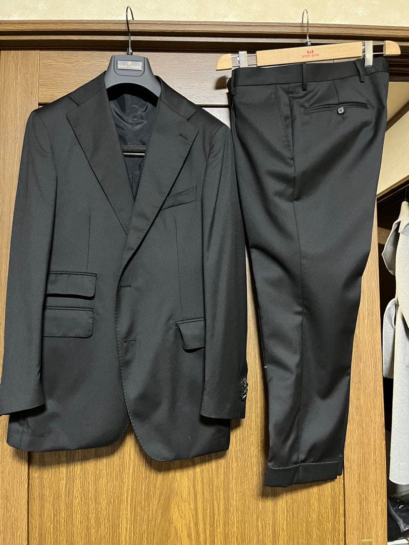 TEKESH タリアトーレ　ブラック　スリーピース MIYUKI TOPネイビーシャドーグレンチェックスリーピーススーツ（スーツ