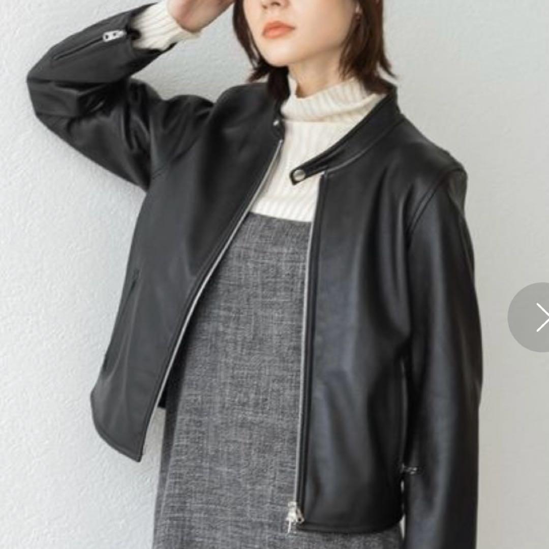 JEANASIS レザーライダース　Mサイズ 中古・古着通販】JEANASIS (ジーナシス) ライダースジャケット