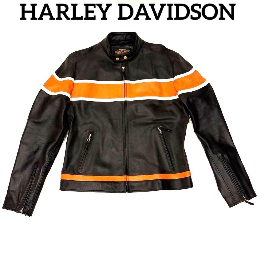 HARLEY DAVIDSON 本革 シングルライダースジャケット ツートン L Harley Davidson - 【レアモデル！入手困難】極美品☆ハーレー