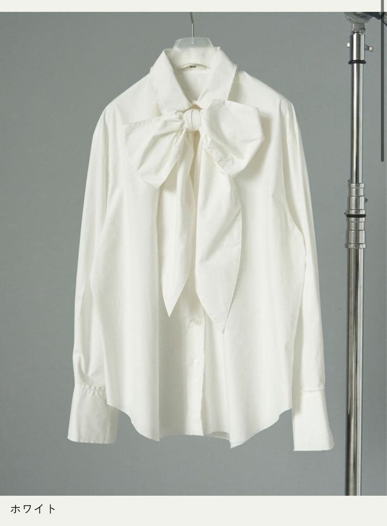 【新品未使用】anuke アンヌーク Volume Ribbon Shirts anuke（アンヌーク） ブラウス シャツ Volume Ribbon Shirts