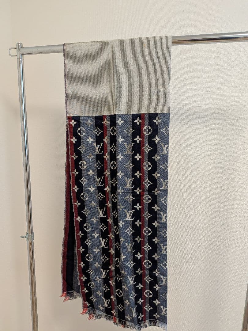Louis Vuitton 大判ストール LOUIS VUITTON（ルイ・ヴィトン） モノグラム シルク×ウール ストール