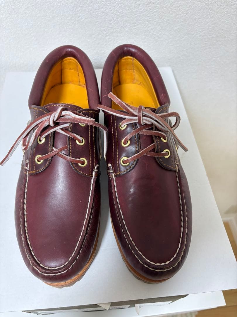Timberland 3eye バーガンディ　実質27㌢前後です‼️ 定番】スリーアイ(3eye) クラシックラグ メンズ（モカシン/デッキ
