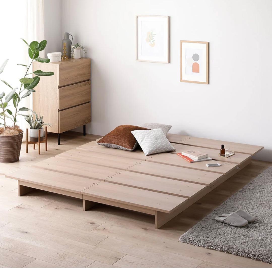 RASIK TUULIE 木製すのこベッド RASIK（ラシク） ベッド ステージ無しタイプ ダブル 幅140cm 2層