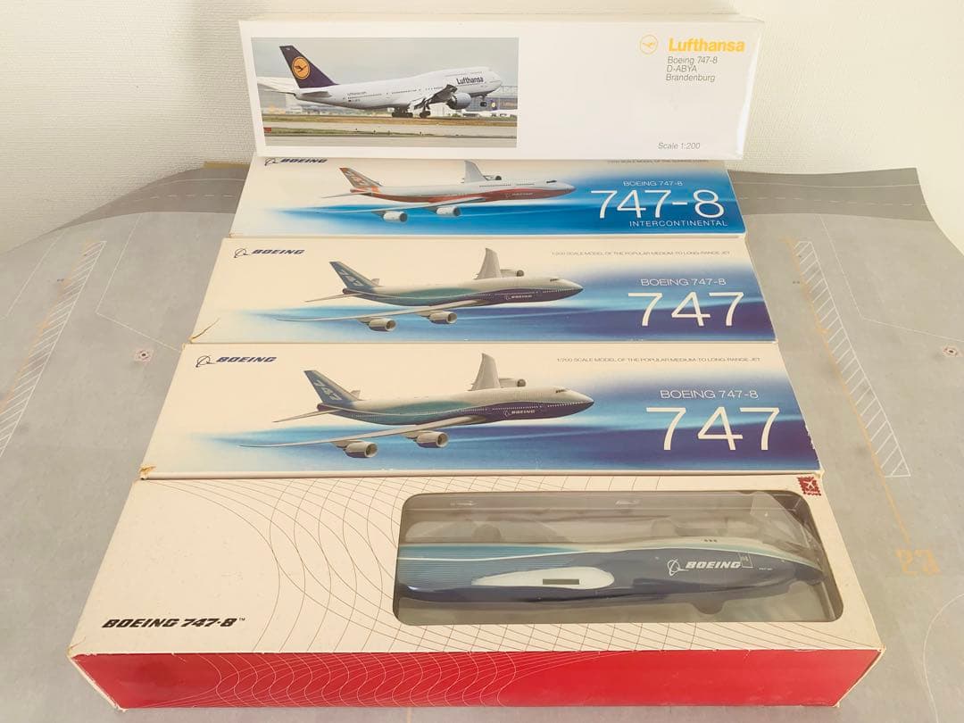 ＥＨＡ航空Ｂ７４７－８／５機セット(HOGAN／LIMOX) Hogan Wings Boeing 747-8 House Color Blue NL 2019 1:200 LI11298GR