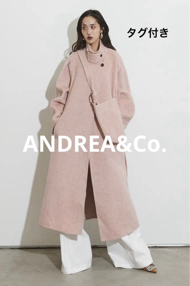 ANDREA&Co. ペールウールコート　ピンク ANDREA&Co ペールピンクウールコート - メルカリ