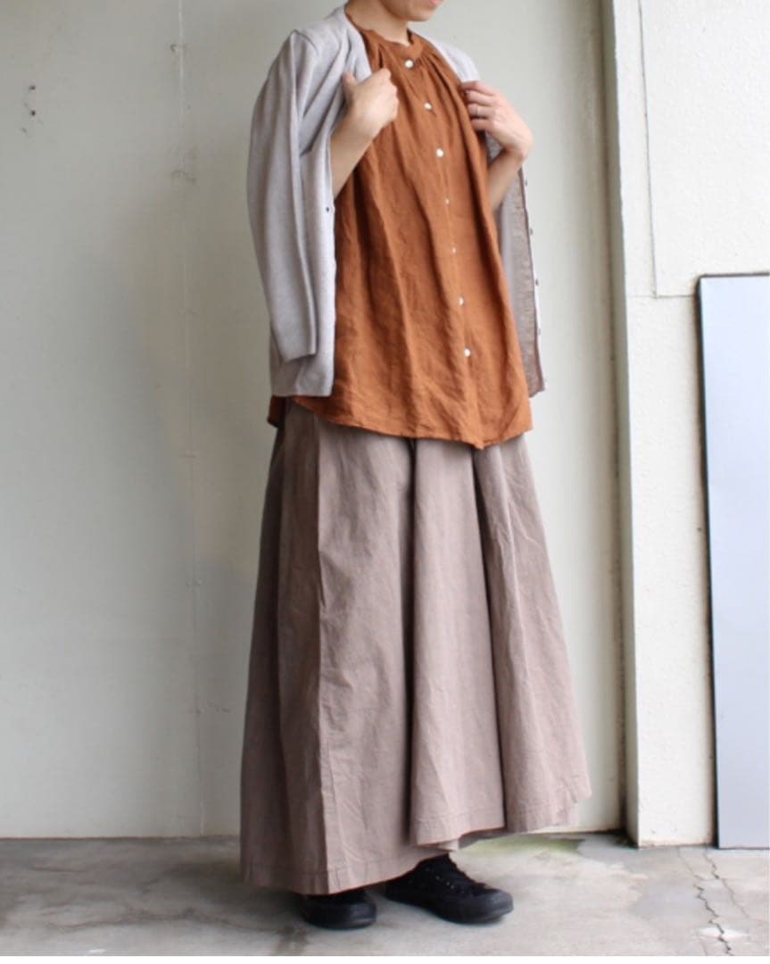 HARVESTY チェックカルメンキュロットブラウン HARVESTY チェックカルメンキュロット A21908 2カラー - C.COUNTLY