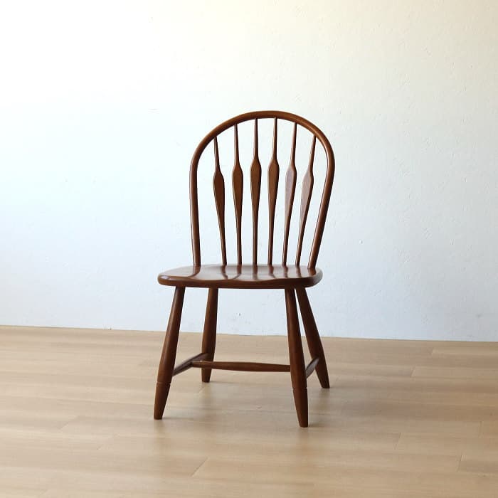 アンティーク 柏木工 ウィンザーチェア ナラ材 古家具 無垢材③ 飛騨の家具メーカー