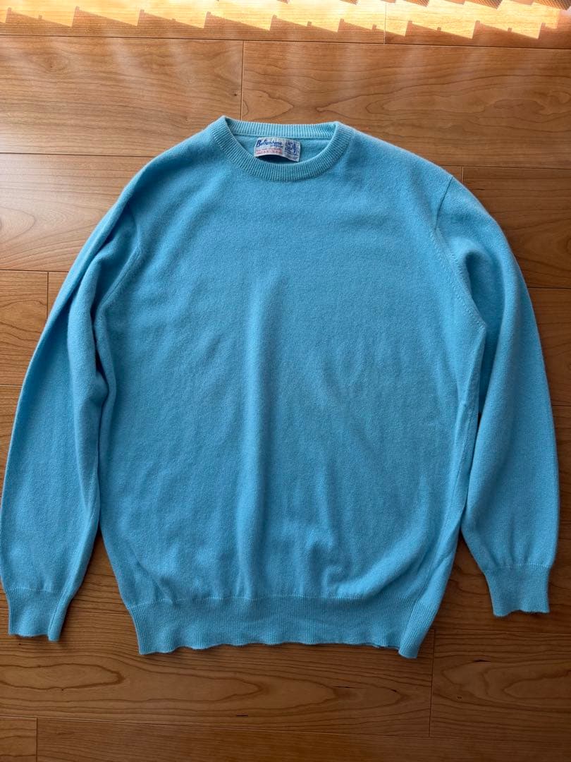 70年代 スコットランド製 バランタイン カシミヤニット ティファニーブルー 70s 80s Ballantyne Cashmere V-neck Sweater バランタイン カシミア
