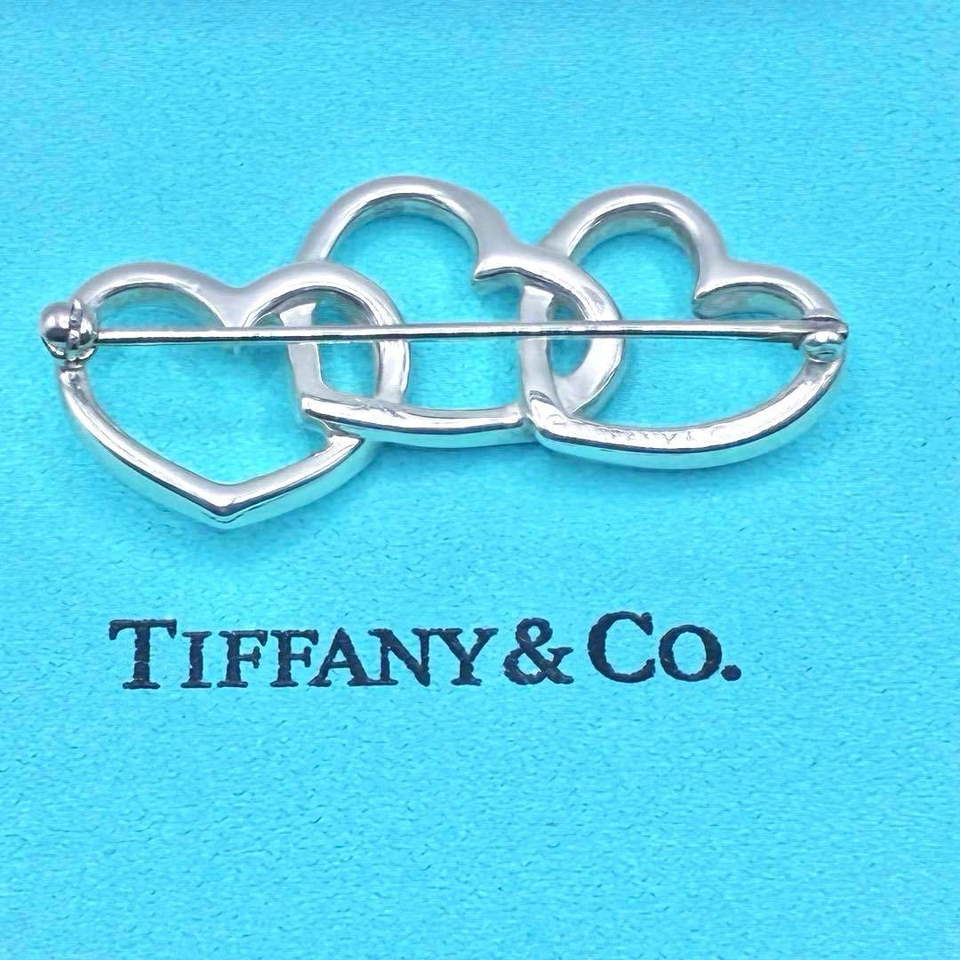 【美品】ティファニー　トリプルハート　ブローチ　シルバー925　希少 TIFFANY&Co.（ティファニー） トリプルハート ピンブローチ SV925