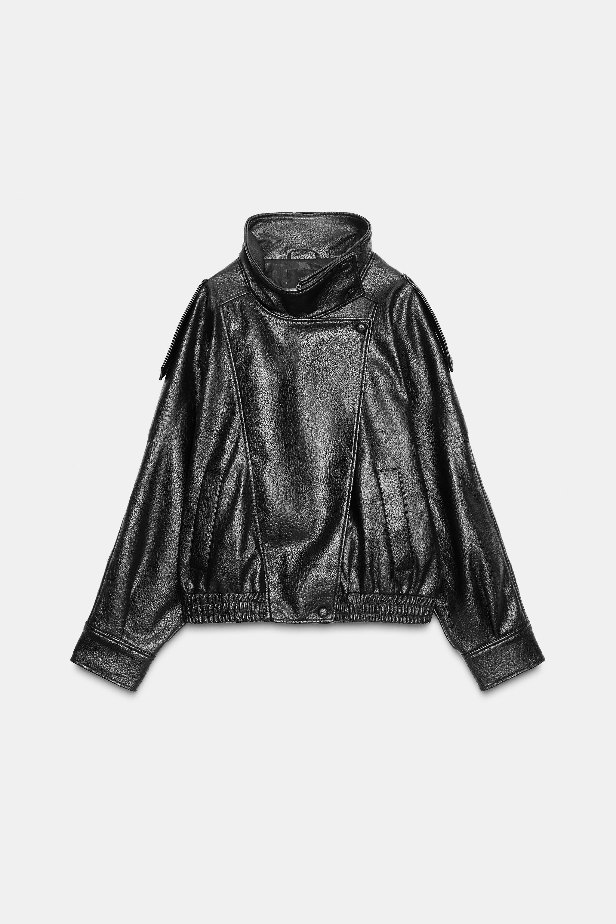 フェイクレザージャケット - ブラウン | ZARA Japan / 日本